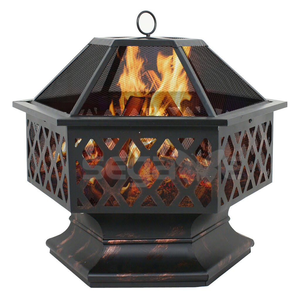 F2C Outdoor Heavy Steel 26" Fire Pit Wood Burning Fireplace Patio Backyard Heater Steel Firepit Bowl With - Product image 1