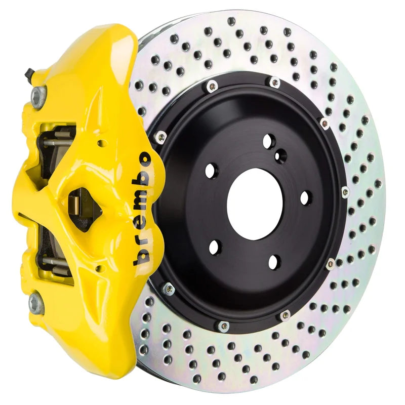 Brembo GT Systems 380x28 2-Piece 4 Piston Yellow Drilled Rear