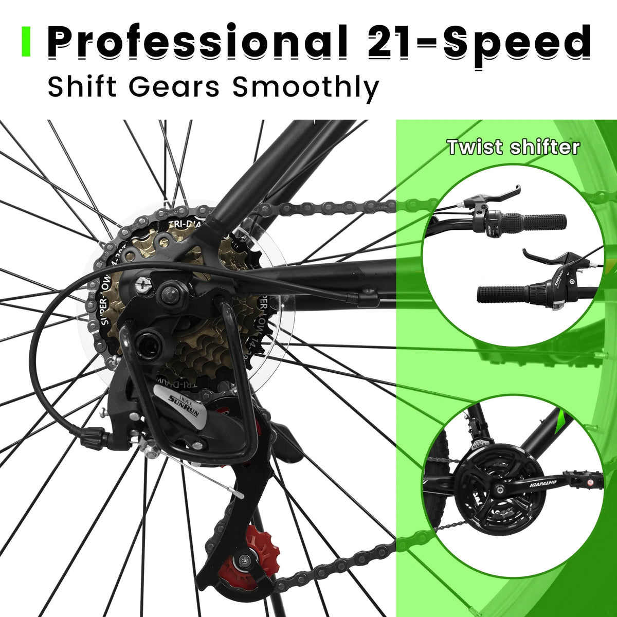 Aukfa 26" Mountain Bike for Men and Women, 21 - Speed High - Performance All - Product image 6