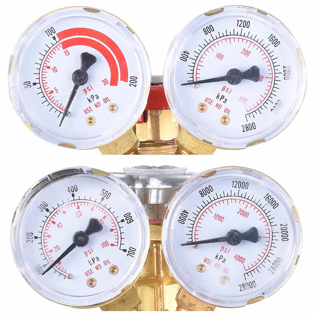Yescom DOT Oxy Acetylene Torch Kit Gas Tank Brazing Welding Cutting Black Holder Gauge Portable Brass - Product image 5