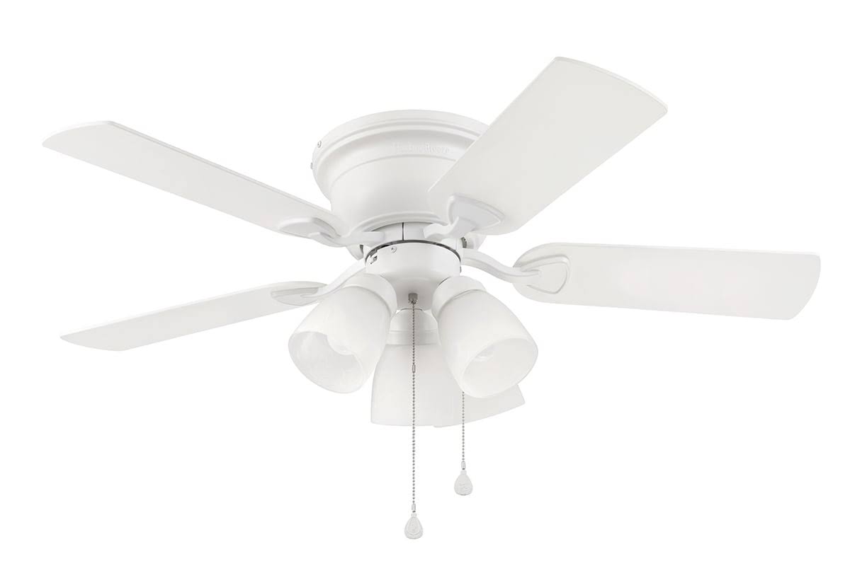 Harbor Breeze Centreville 42-in White Indoor Flush Mount Ceiling Fan with Light 40687 - Product image 1