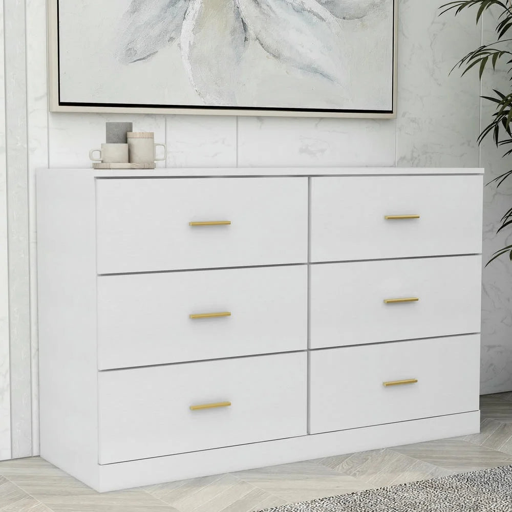 Kadyn Modern 6 Drawer Dresser Wood Cabinet, Dresser for Bedroom, Kitchen Storage Cabinet with Drawers - Product image 54