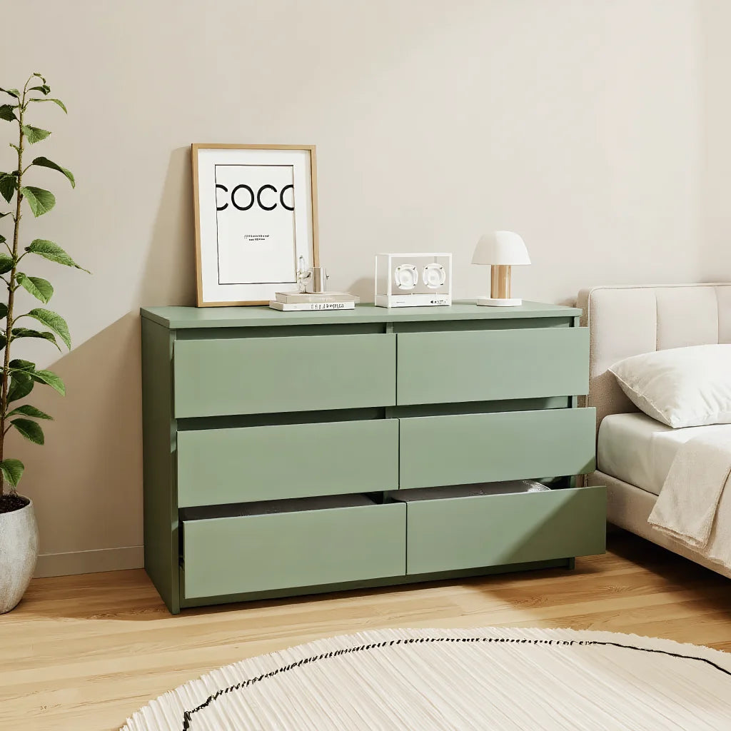 Kadyn Modern 6 Drawer Dresser Wood Cabinet, Dresser for Bedroom, Kitchen Storage Cabinet with Drawers - Product image 67