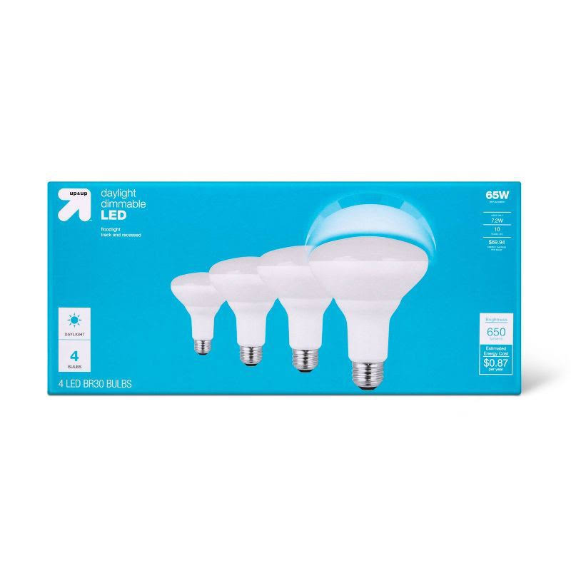 LED 65W BR30 4pk Daylight CA Light Bulbs - Up & Up - Product image 1