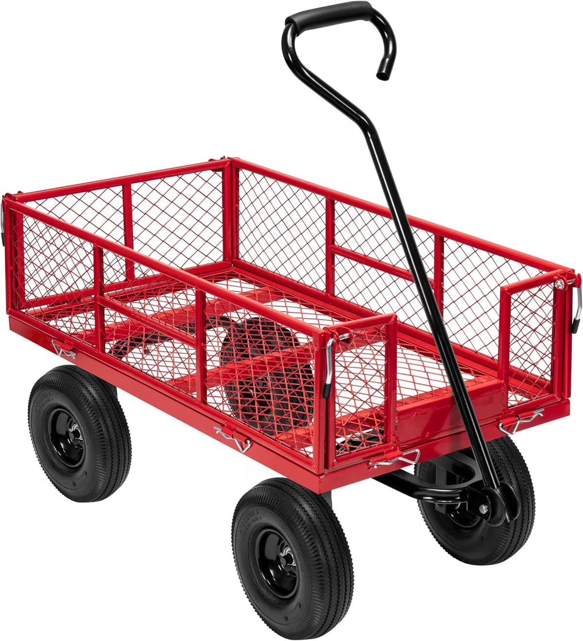SPECSTAR Mesh Steel Garden Cart 880 lb Capacity, 38" x 21" Folding Utility Wagon with 10 in Wheels - Product image 1